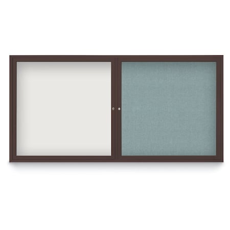 United Visual Products Corkboard, 42"x32", Deep Burgundy/Bronze UV4035PLUS-BRONZE-DBURGU